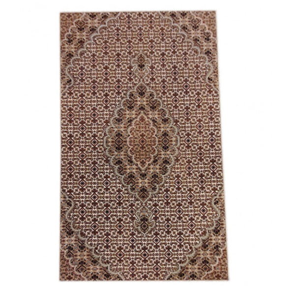 Delicate Patterned Hand-Knitted Woolen Rug