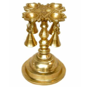 Chaar Mukhi Brass Diya Stand