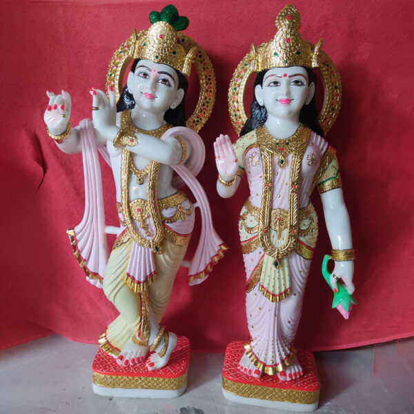 Divine Radha Krishna Marble Idol