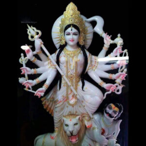 White Marble Durga Mata Idol